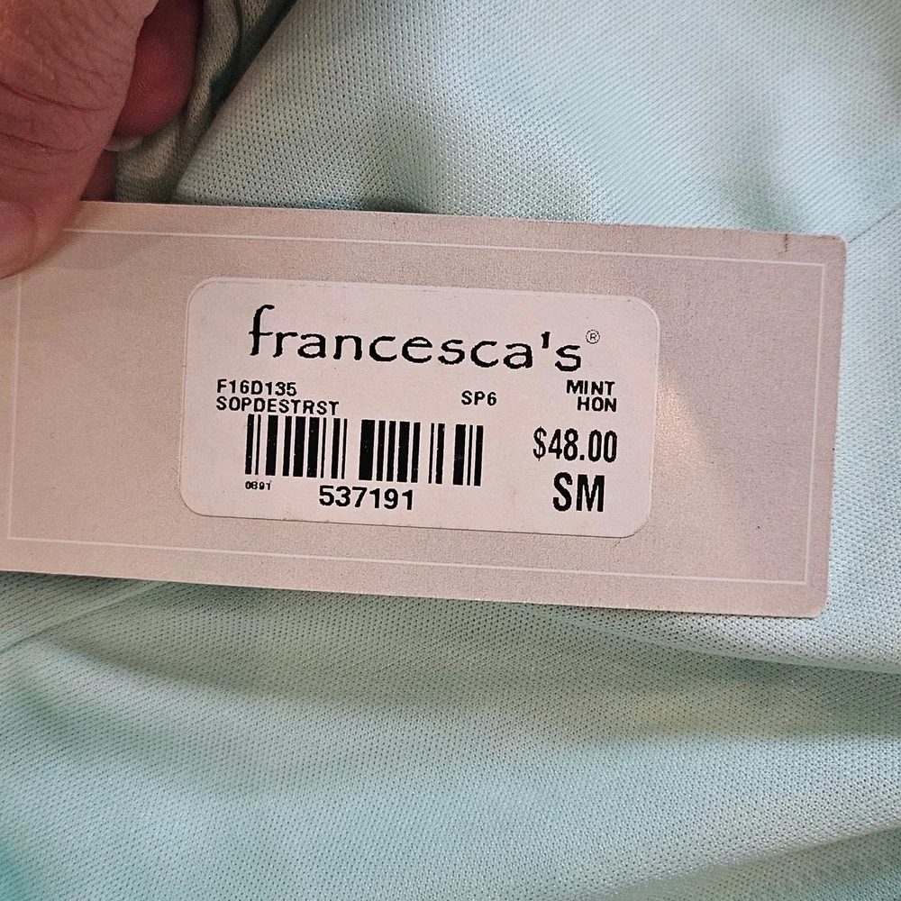 Alya Francesca's Strapless Lace Dress Size S Mint NEW Floral Sweetheart Midi